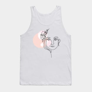 abstract lady, line art woman Tank Top